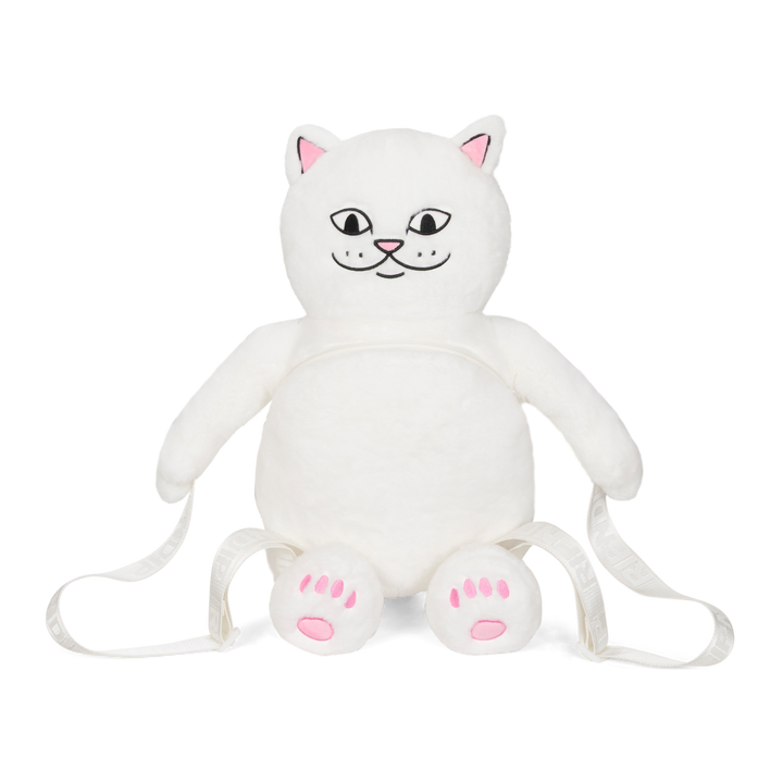 Mochila de peluche de Lord Nermal (blanca)