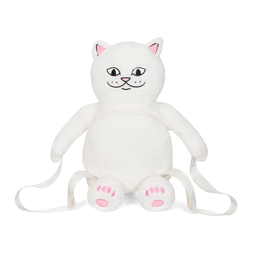 Mochila de peluche de Lord Nermal (blanca)